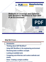 Methods To Leverage and Optimize SAP Business Workflow in Your SAP PLM Environment