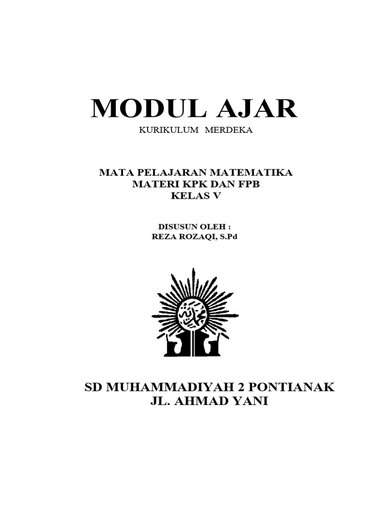 Modul Ajar KPK dan FPB Kelas 5 | PDF | Karier & Perkembangan | Metode ...