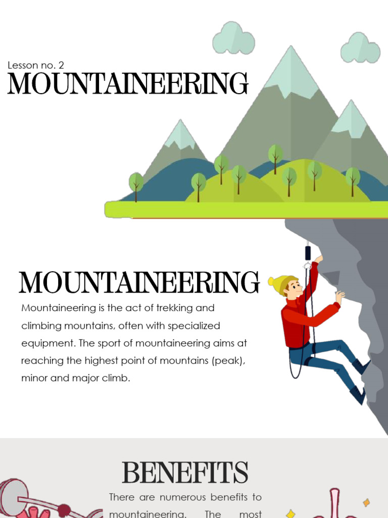 Mountaineering Lesson 1 | PDF | Hiking | Mountaineering