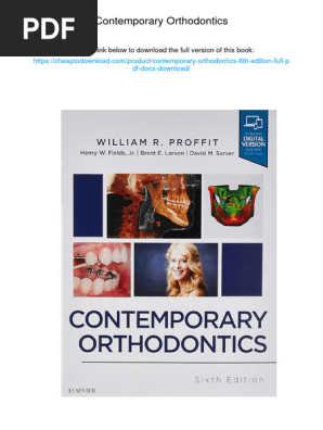 Contemporary Orthodontics. 6th Edition. ISBN 0323543871, 978