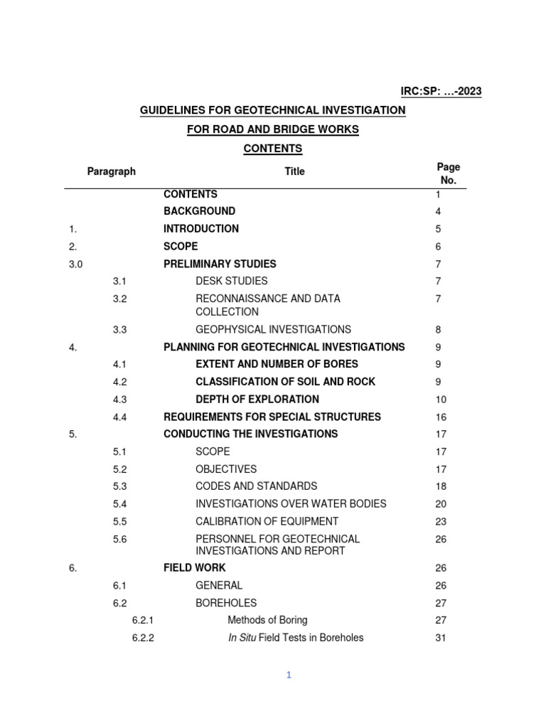 Geotechnical Investigation Guidelines | PDF | Geotechnical Engineering ...