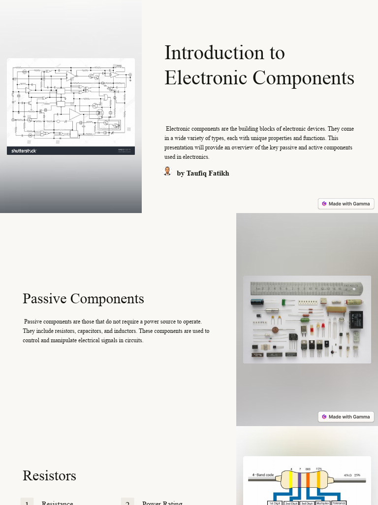 Introduction To Electronic Components | PDF | Electronic Component ...