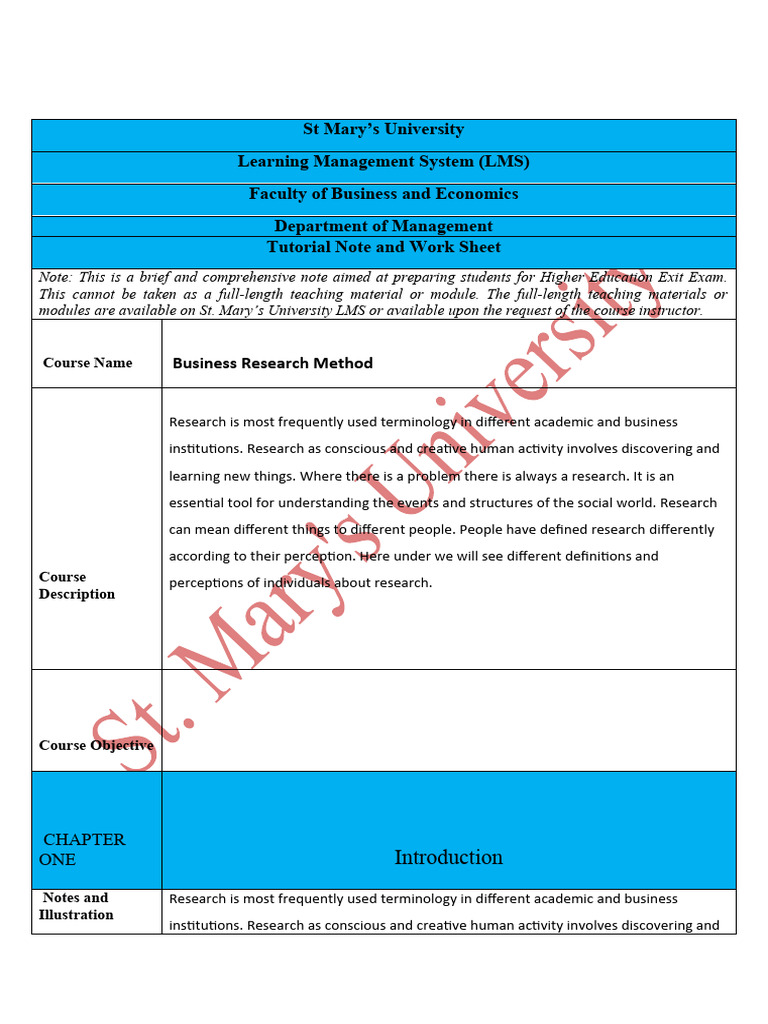 Business Research Methods Overview | PDF | Methodology | Experiment