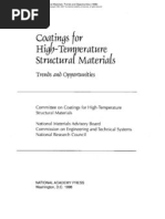 Coating of High Temperature Structuraal Materials