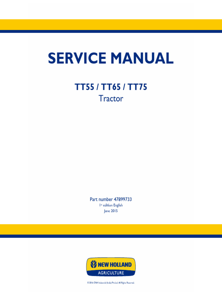 TT55/TT65/TT75 Tractor Service Manual | PDF | Welding | Construction