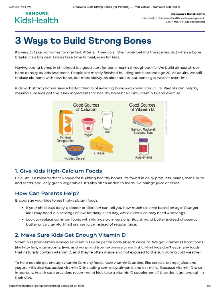 Healthy Bones | PDF