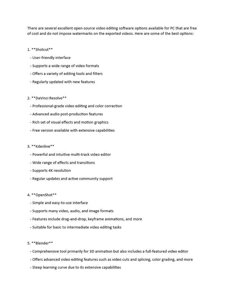 Best video editor pdf