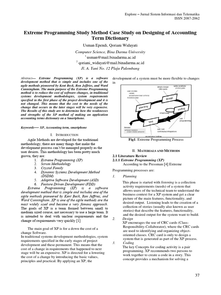 Extreme Programming Study Method Case ST 355f62e1 | PDF | Software ...