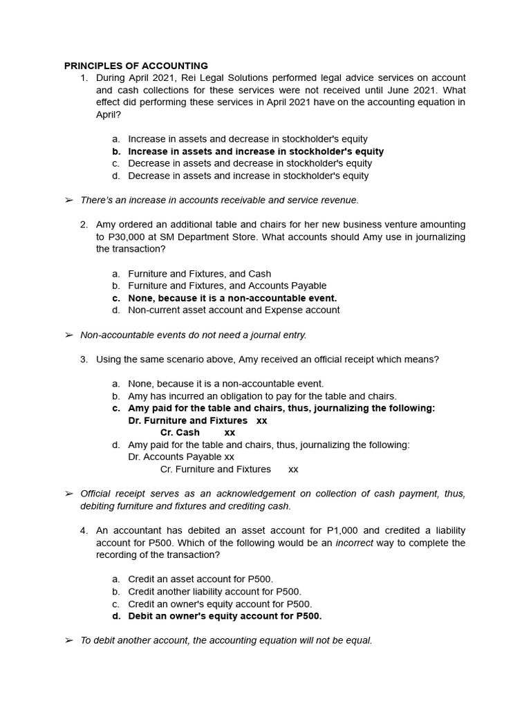Accounting Principles and Transactions Guide | PDF | Debits And Credits ...