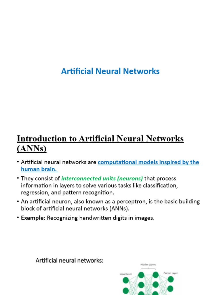 Artificial Neural Networks | PDF | Artificial Neural Network ...