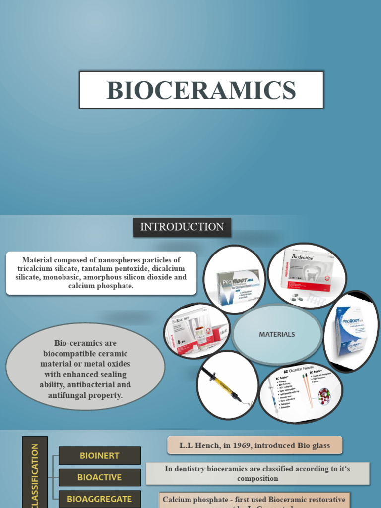 Bioceramic Sealers in Endodontics | PDF | Bioceramic | Materials