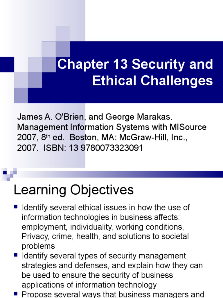 Chapter 13 Security and Ethical Challenges | PDF | Spyware | Computer ...