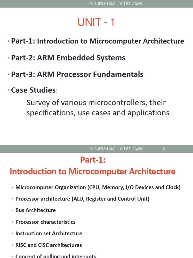 Unit 5-Intro To Microcomputer Arch | PDF | Central Processing Unit ...