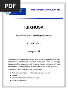 IsiXhosa HL Grade 11 Imibongo Resource Book