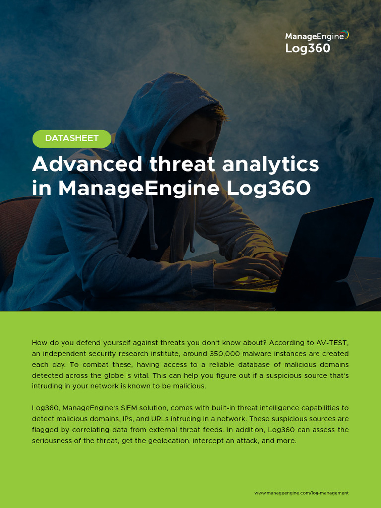 Advanced Threat Analytics Log360 | PDF | Malware | Security