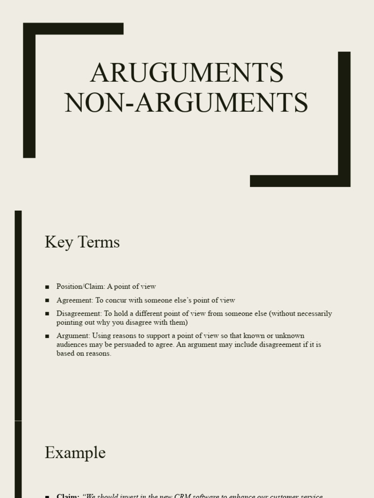 Arguments Vs Nonarguments 1 | PDF | Argument | Regulatory Compliance