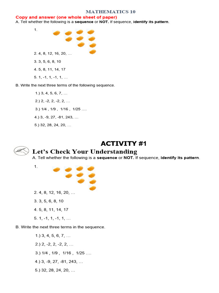 Understanding Sequences in Mathematics | PDF | Teaching Methods ...