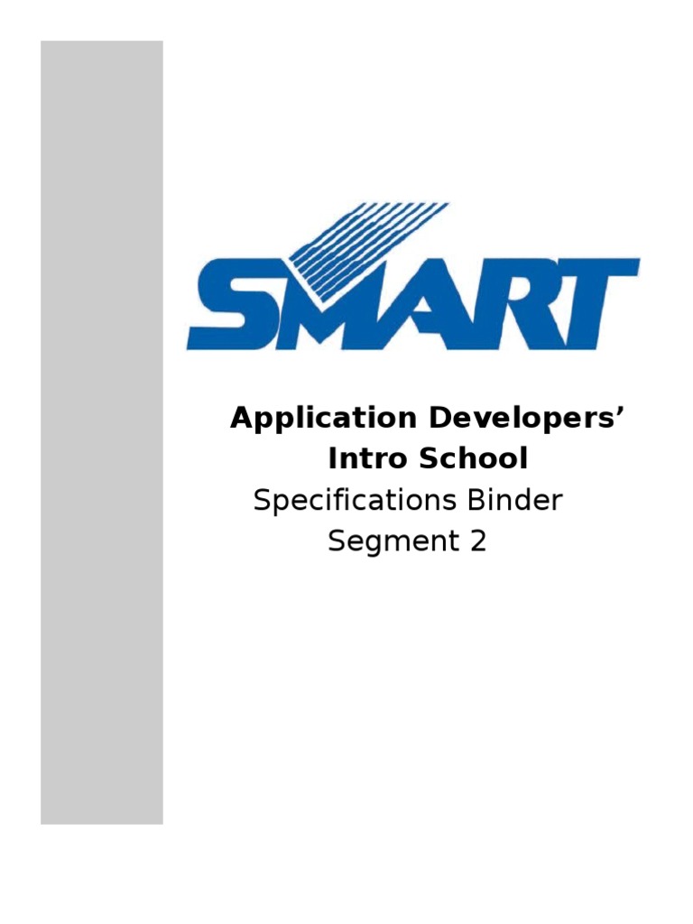 Segment 2 - Specifications Binder | PDF | Java Server Pages | Java Servlet
