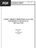 Final OOAD Lab Manual for 3rd Year CSE by Gopi