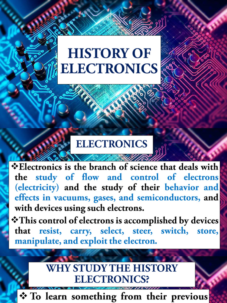 The History of Electronics | PDF | Electricity | Vacuum Tube