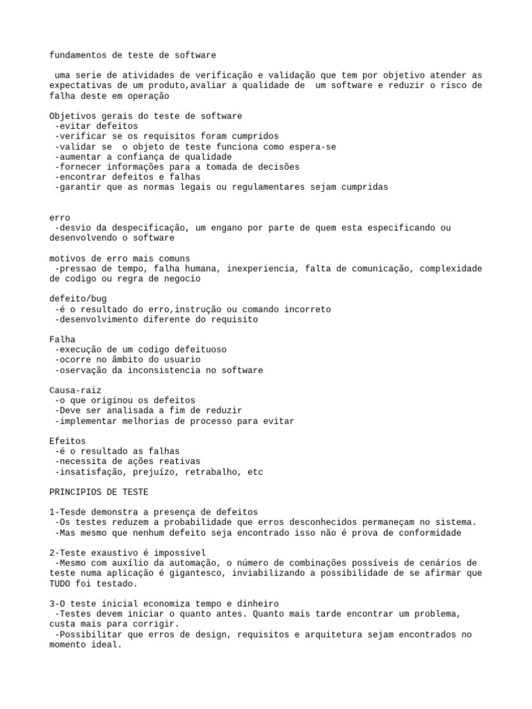 Fundamentos do Teste de Software | PDF | Testes de software | Informática