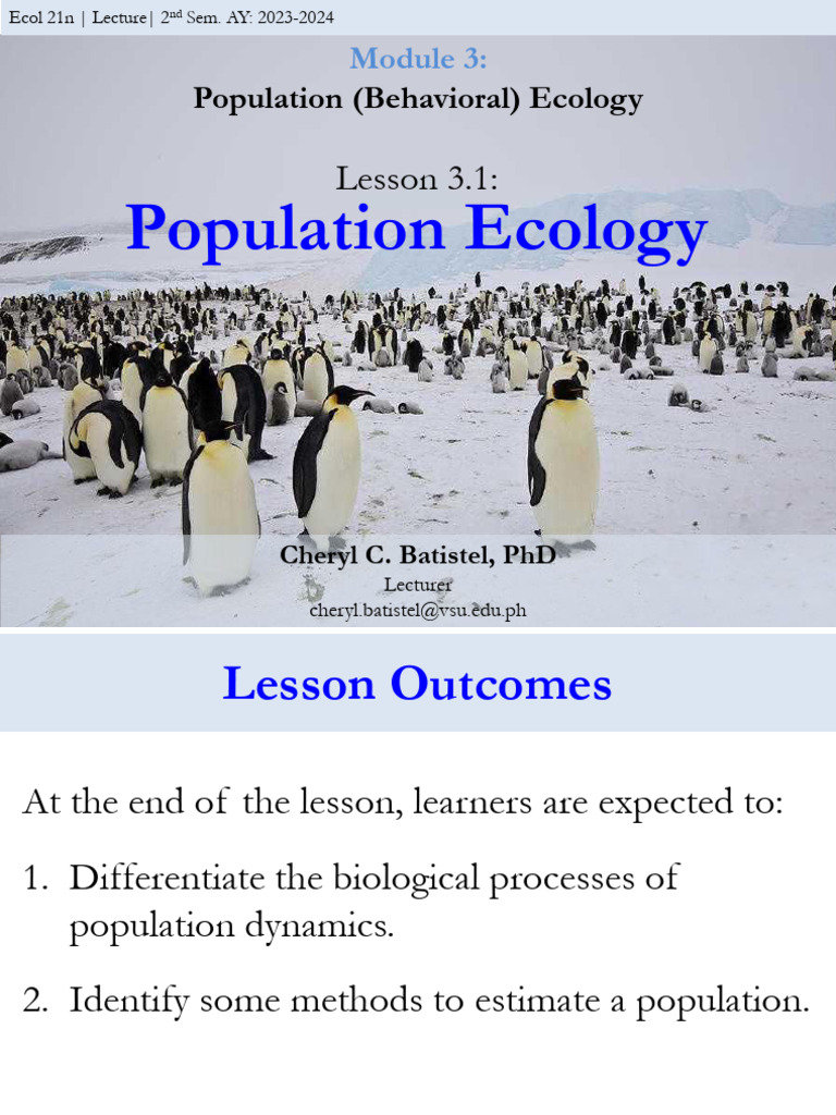 Lesson 3 1 lesson 3 2 population ecology pdf logistic function