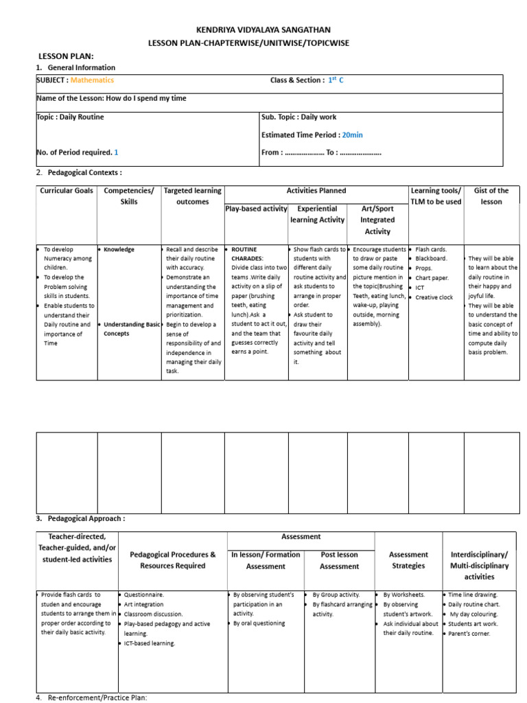 KVS Class 1 PDF Pedagogy Learning