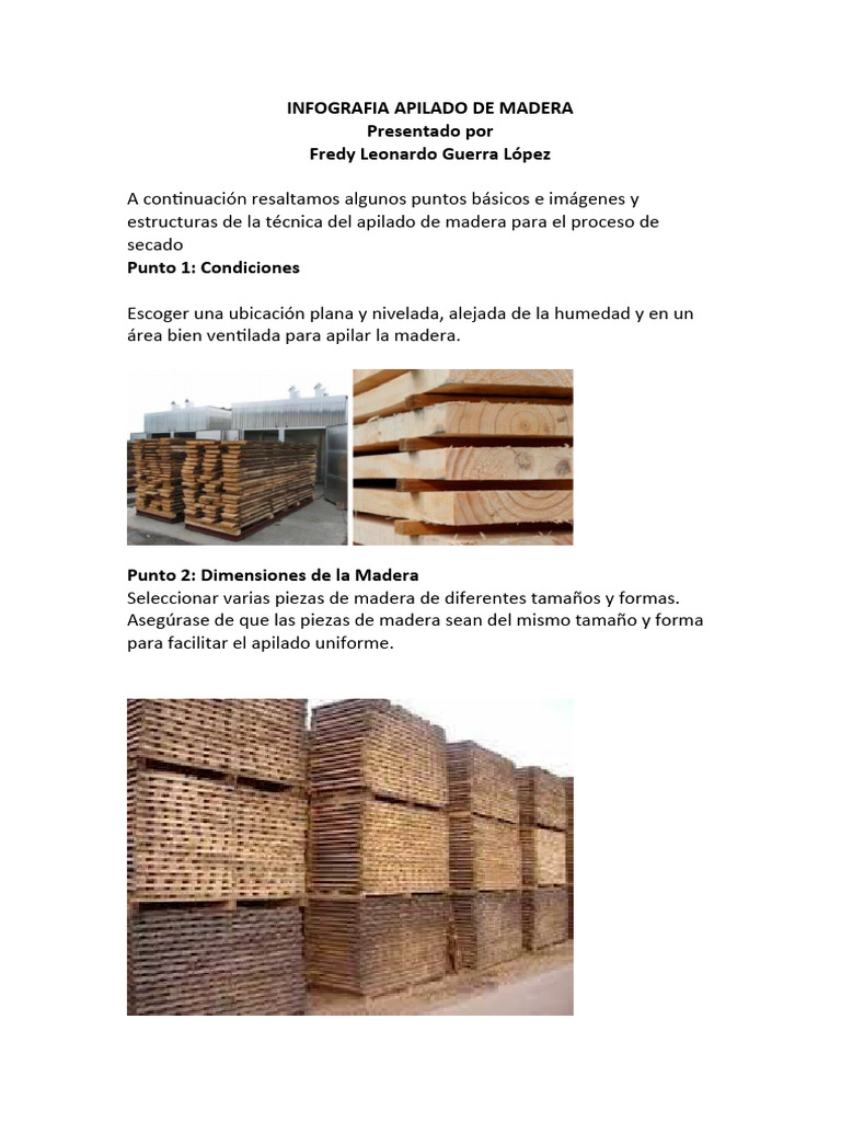 Guía de Apilado de Madera para Secado | PDF | Hogar, jardinería y bricolaje