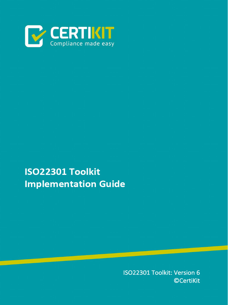 ISO 22301 Toolkit Implementation Guide | PDF | Iso 9000 | Audit