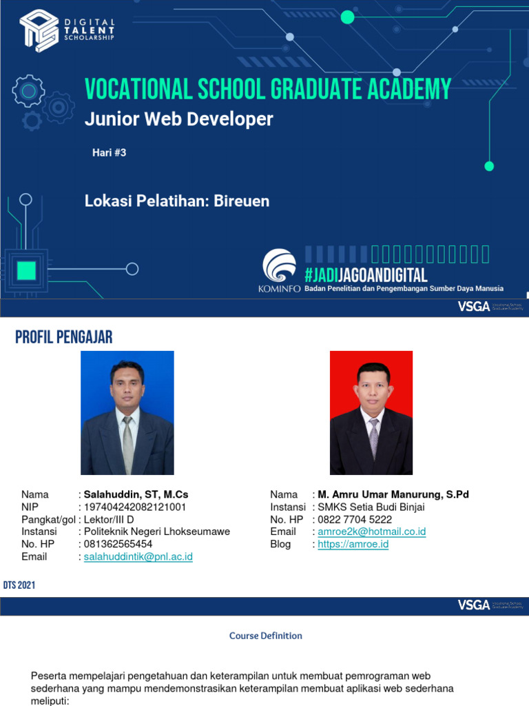 Pelatihan Web Developer di Bireuen | PDF