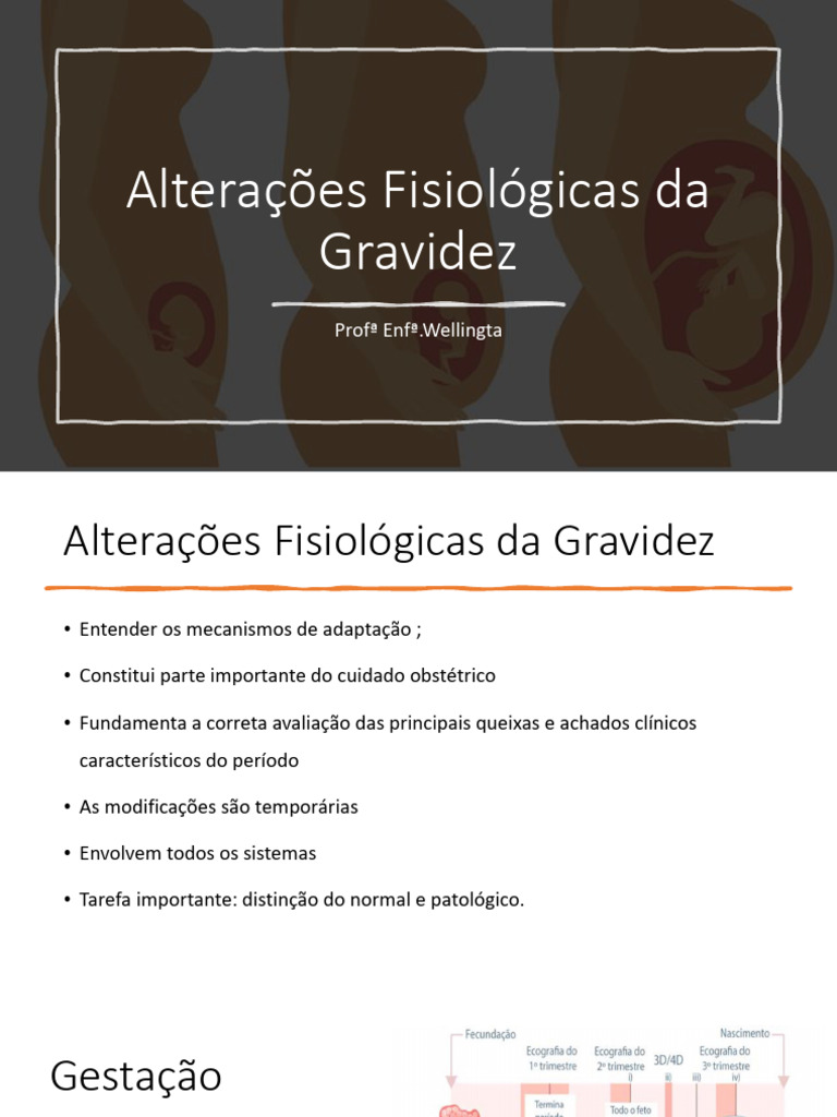 Alterações Fisiológicas na Gravidez | PDF | Gravidez | Sistema reprodutivo