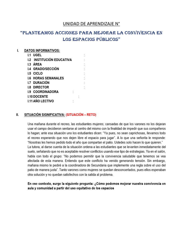 Unidad de DPCC | PDF | Aprendizaje