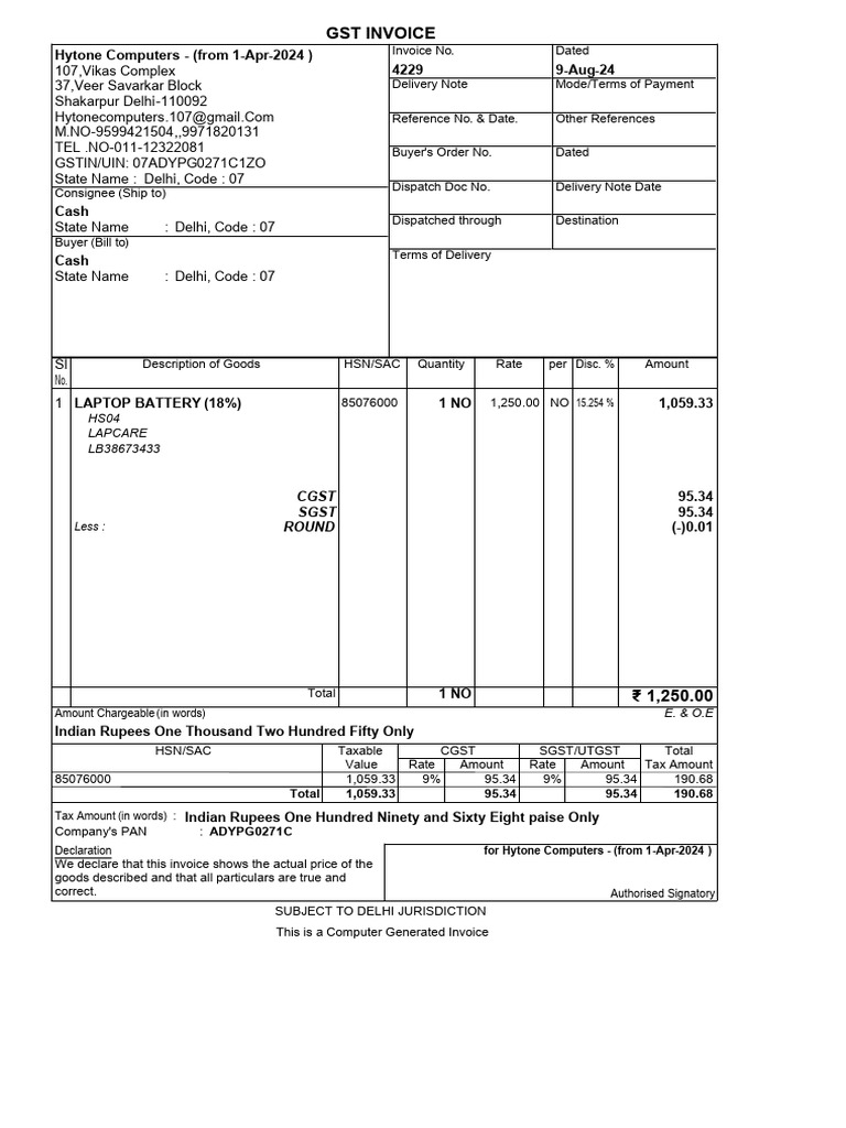Gst invoice hytone computers from 1 apr 2024 4229 9 aug 24 pdf