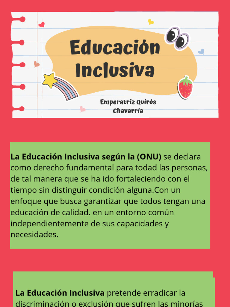 Educación Inclusiva: Principios y Estrategias | PDF | Inclusión ...