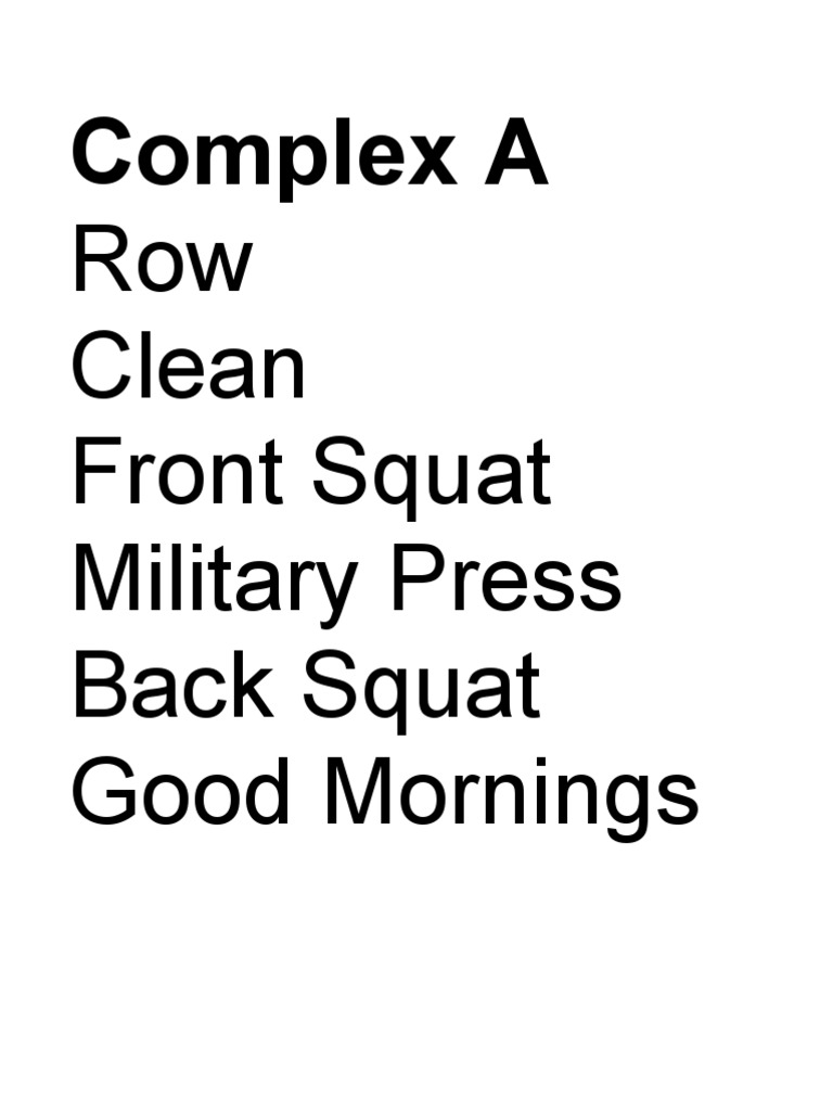 Dan John Complexes PDF Weight Training Weightlifting