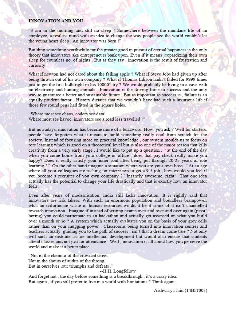 Innovation Pdf Innovation Behavioural Sciences