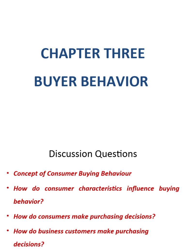 Chapter 3-MKT, Smu | PDF | Consumer Behaviour | Behavior