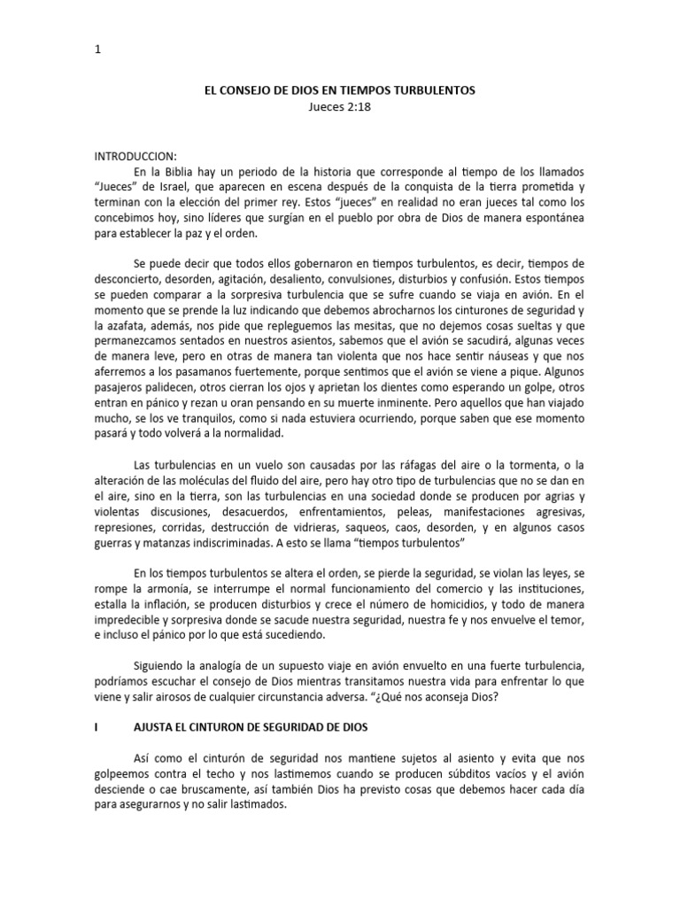 14 El Consejo de Dios en Tiempos Turbulentos | PDF | Dios | Cristo (título)