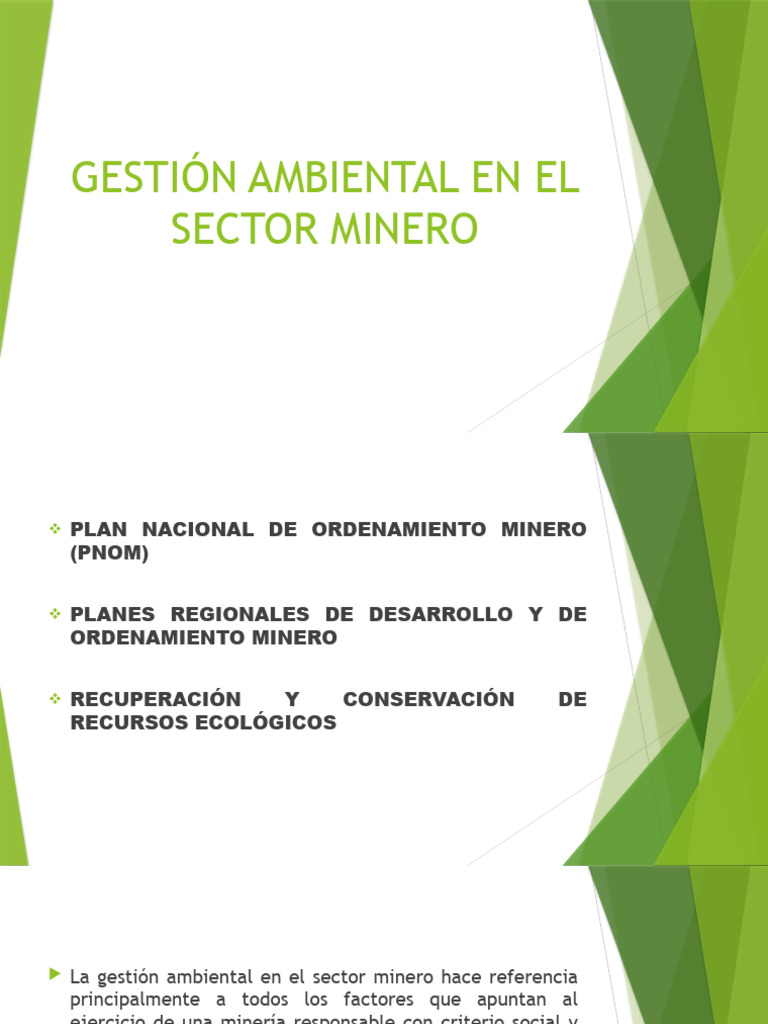Gestión Ambiental en El Sector Minero | PDF | Minería | Entorno natural