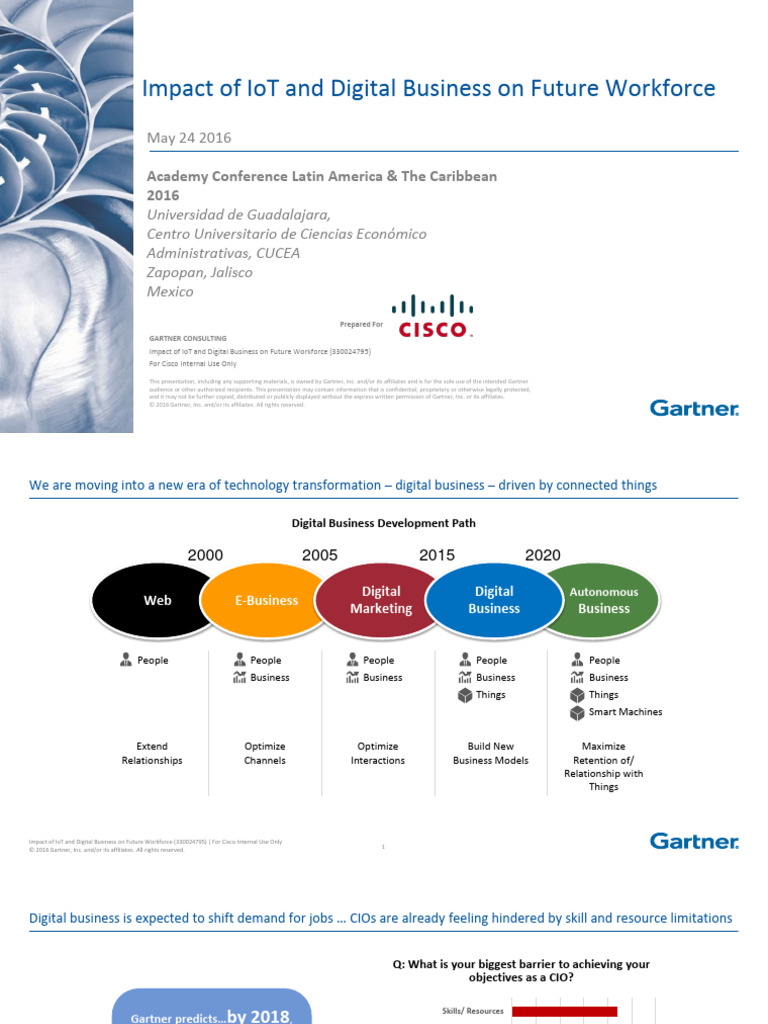 Impact of IoT and Digital Business On Future Workforce by Gartner PDF