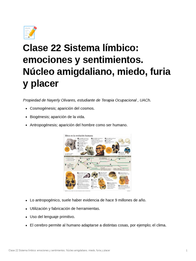 Clase 22 Sistema Límbico Emociones y Sentimientos | PDF | Las emociones ...
