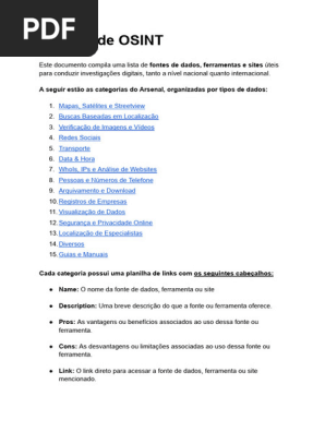 Arsenal de OSINT