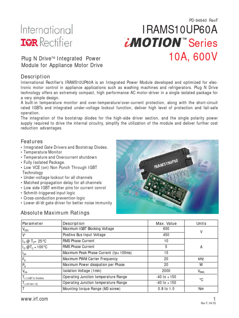 Modulo Di Potenza IR IRAMS10UP60A-2, Nuovo Originale IR, Garanzia Qualit&agrave; 100%