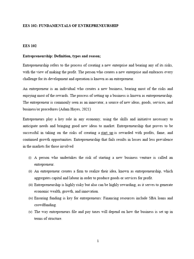 Ees For You Pdf Venture Capital Corporate Finance