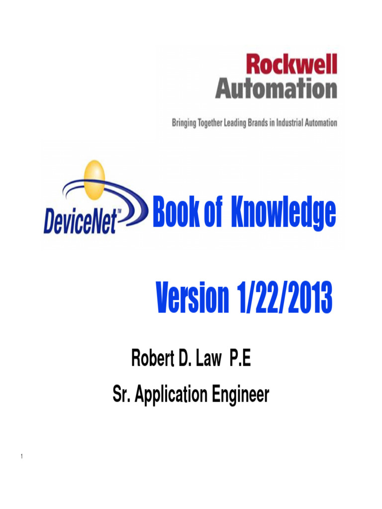 DeviceNet Book of Knowledge 1 - 22 - 2013 | PDF | Electrical