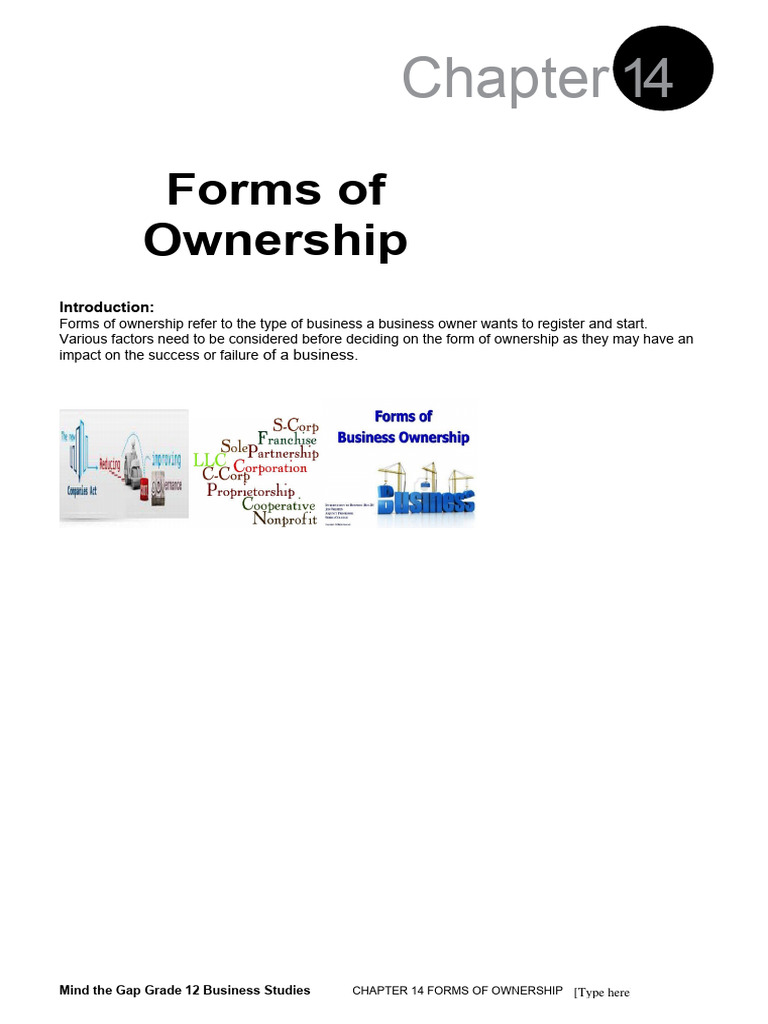 Business Ownership Types Explained | PDF | Partnership | Taxes