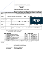 Time Table PGHR Term 6