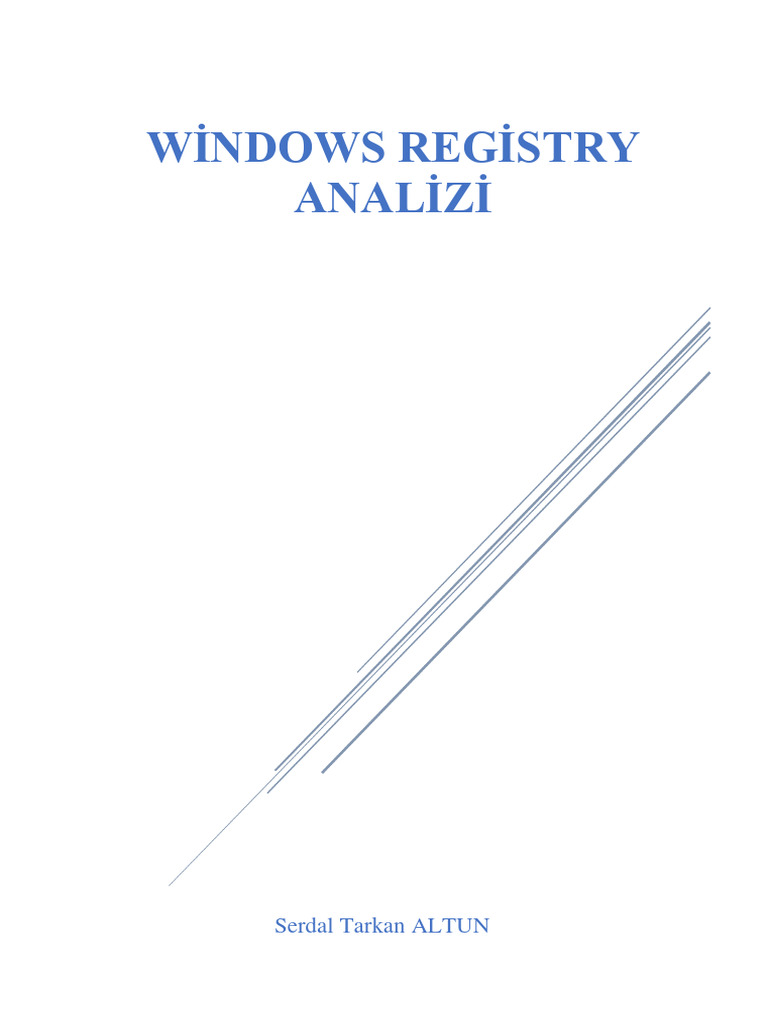 Windows Registry Analizi | PDF