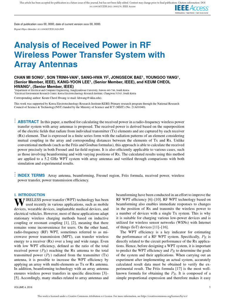 RF Wireless Power Transfer Analysis | PDF | Antenna (Radio) | Wireless