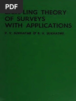Pandurang v. Sukhatme, Balkrishna v. Sukhatme - Sampling
